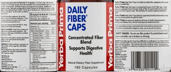 Yerba Prima Daily Fiber Caps - natural fiber supplement