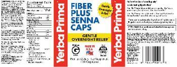 Yerba Prima Fiber Plus Senna Caps - premium fiber supplement