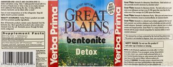 Yerba Prima Great Plains Bentonite - supplement