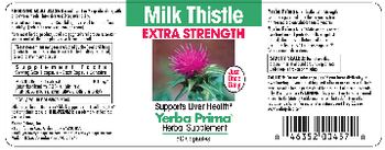 Yerba Prima Milk Thistle Extra Strength - herbal supplement