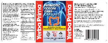 Yerba Prima Prebiotic Colon Care Capsules - premium fiber supplement