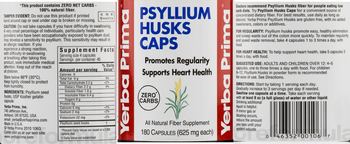 Yerba Prima Psyllium Husks Caps - supplement