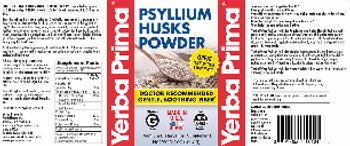 Yerba Prima Psyllium Husks Powder - premium fiber supplement
