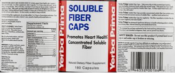 Yerba Prima Soluble Fiber Caps - natural fiber supplement