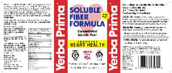 Yerba Prima Soluble Fiber Formula - premium fiber supplement