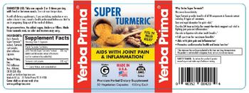 Yerba Prima Super Turmeric - premium herbal supplement