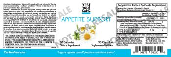 Yes You Can! Appetite Support - supplement