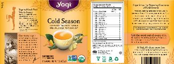 Yogi Cold Season - herbal supplement