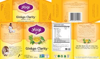 Yogi Ginkgo Clarity - herbal supplement