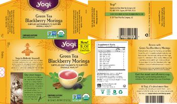 Yogi Green Tea Blackberry Moringa - herbal supplement