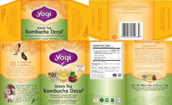 Yogi Green Tea Kombucha Decaf - herbal supplement