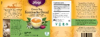 Yogi Green Tea Kombucha Decaf - herbal supplement