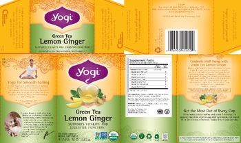 Yogi Green Tea Lemon Ginger - herbal supplement