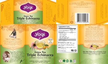 Yogi Green Tea Triple Echinacea - herbal supplement