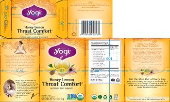 Yogi Honey Lemon Throat Comfort - herbal supplement