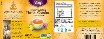 Yogi Honey Lemon Throat Comfort - herbal supplement