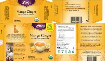 Yogi Mango Ginger - herbal supplement