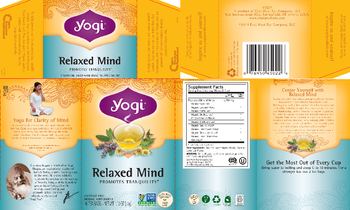 Yogi Relaxed Mind - herbal supplement