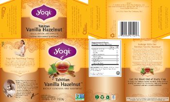 Yogi Tahitian Vanilla Hazelnut - herbal supplement