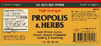 Y.S. Eco Bee Farms Propolis & Herbs - supplement