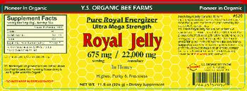 Y.S. Eco Bee Farms Royal Jelly in Honey 675 mg - supplement