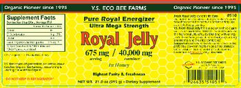 Y.S. Eco Bee Farms Royal Jelly in Honey 675 mg - supplement