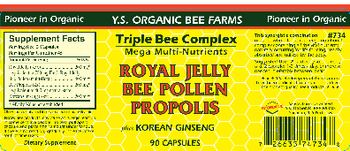 Y.S. Organic Bee Farms Royal Jelly Bee Pollen Propolis - supplement