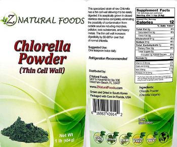 Z Natural Foods Chlorella Powder - supplement
