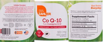 Zahler Co Q-10 100 mg - supplement