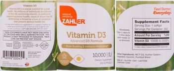 Zahler Vitamin D3 10,000 IU - supplement