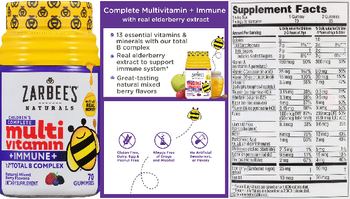 Zarbee's Children's Complete Multivitamin + Immune Natural Mixed Berry Flavors - supplement