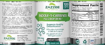 Zazzee Naturals Indole-3-Carbinol 200 mg plus Bioperine - supplement
