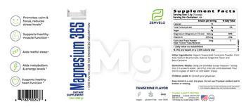 Zemvelo Magnesium 365 Tangerine Flavor - supplement