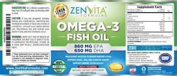 ZenVita Formulas Omega-3 Fish Oil Lemon Flavor - supplement