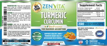 ZenVita Formulas Turmeric Curcumin - natural supplement