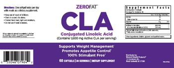Zerofat CLA Conjugated Linoleic Acid - supplement