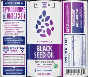 ZHOU Black Seed Oil - supplement
