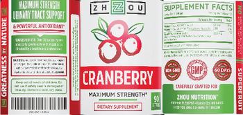 ZHOU Cranberry Maximum Strength - supplement