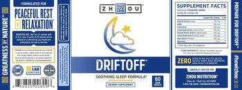 ZHOU Driftoff - supplement