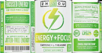 ZHOU Energy + Focus - supplement