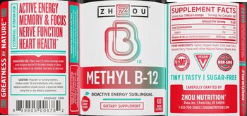 ZHOU Methyl B-12 Natural Cherry Flavor - supplement