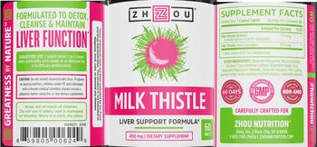 ZHOU Milk Thistle 450 mg - supplement