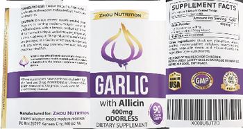 ZHOU Nutrition Garlic with Allicin 400 mg - supplement