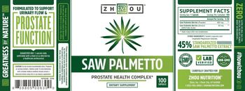 ZHOU Saw Palmetto - supplement