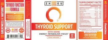 ZHOU Thyroid Support with Iodine - supplement